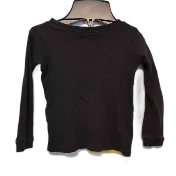 Batman Toddler Pajama Shirt 4T Boys Long Sleeve Black Gray Yellow Sleepwear - Picture 3 of 4